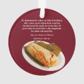 Feliz Navidad Weihnachten an el Comelón de Tamales Ornament (Rückseite)