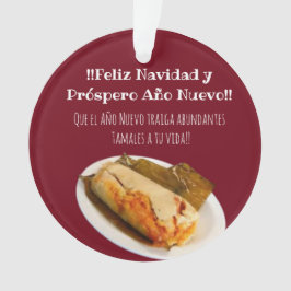 Feliz Navidad Weihnachten an el Comelón de Tamales Ornament