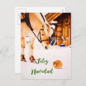 Feliz Navidad Weihnachten mit Landtieren im Schnee (Vorne/Hinten)