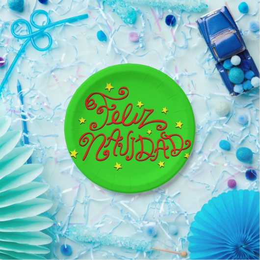 Feliz Navidad Weihnachten-Teller Pappteller (Party)