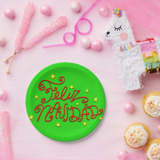 Feliz Navidad Weihnachten-Teller Pappteller (Party)