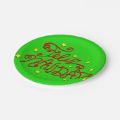 Feliz Navidad Weihnachten-Teller Pappteller (Schrägansicht)