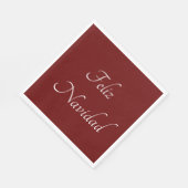 Feliz Navidad Weihnachts-Fiesta Rot Serviette (Ecke)