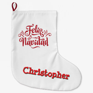 Feliz Navidad Weihnachts-Strumpf Großer Weihnachtsstrumpf
