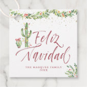 Feliz Navidad | Weihnachts-Weihnachtsgeschenke Tag Geschenkanhänger (Vorderseite)