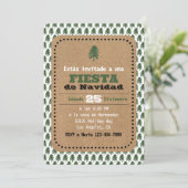 FELIZ NAVIDAD Weihnachtsbaum Fiesta Einladungen (Stehend Vorderseite)