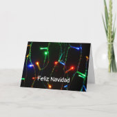 "Feliz Navidad" Weihnachtsbeleuchtung Karte (Vorderseite)