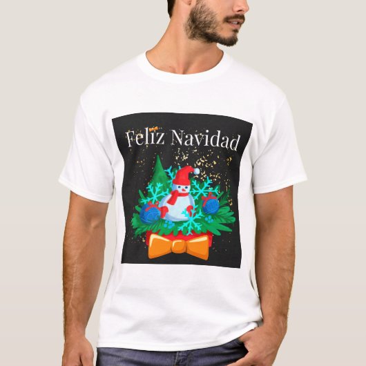 Feliz Navidad, Weihnachtsdekoration T-Shirt (Vorderseite)