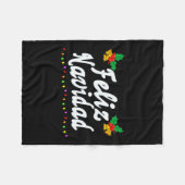Feliz Navidad Weihnachtsfamilien Frauen Kind Mexik Fleecedecke (Vorderseite (Horizontal))