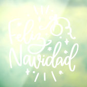 Feliz Navidad, Weihnachtsfenster auf Spanisch Fensteraufkleber (Blatt 3)