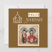 Feliz Navidad Weihnachtsgrußkarten Karte (Vorderseite)