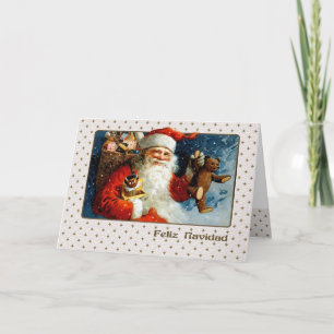 Feliz Navidad. Weihnachtskarte auf Spanisch Feiertagskarte