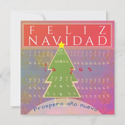 "Feliz Navidad" Weihnachtskarte Dankeskarte (Vorderseite)