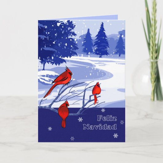 Feliz Navidad. Weihnachtskarten auf Spanisch Feiertagskarte (Vorderseite)