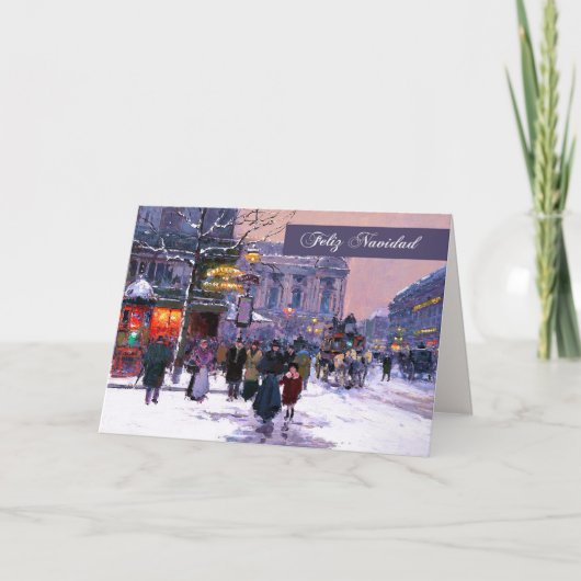 Feliz Navidad. Weihnachtskarten auf Spanisch Feiertagskarte (Vorderseite)