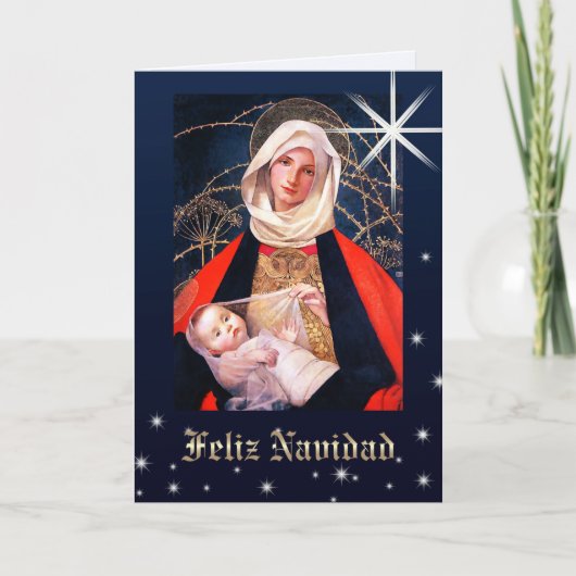 Feliz Navidad. Weihnachtskarten auf Spanisch Feiertagskarte (Vorderseite)