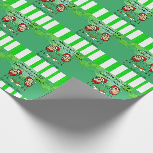 Feliz Navidad Weihnachtspara el Comelón Pupusas Geschenkpapier (Ecke)