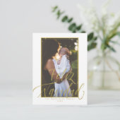 Feliz Navidad Weißes Foto Weihnachten Postkarte (Stehend Vorderseite)