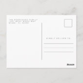 Feliz Navidad Weißes Foto Weihnachten Postkarte (Rückseite)