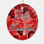 Feliz Navidad Wirbel Keramikornament (Links)