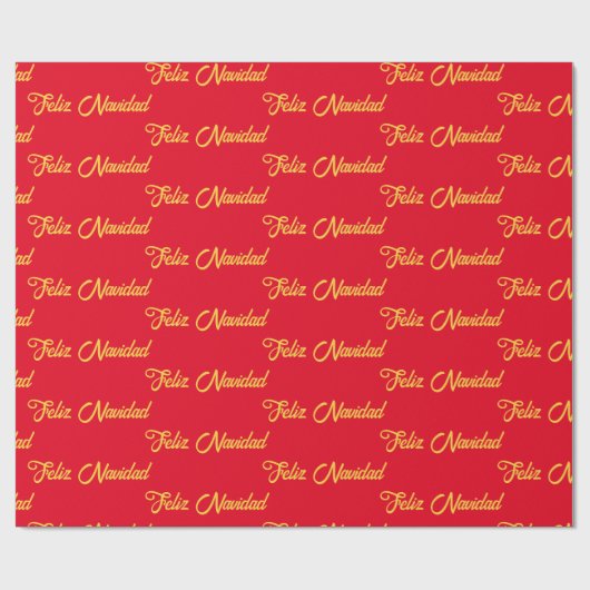 Feliz Navidad Wrapping Paper Geschenkpapier (Flach)