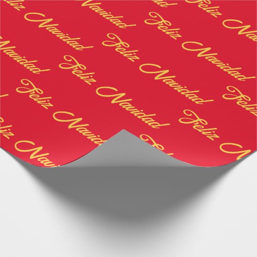 Feliz Navidad Wrapping Paper Geschenkpapier (Ecke)