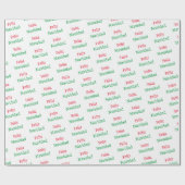 Feliz Navidad Wrapping Paper Geschenkpapier (Flach)