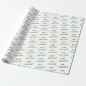 Feliz Navidad Wrapping Paper Geschenkpapier (Ungerollt)
