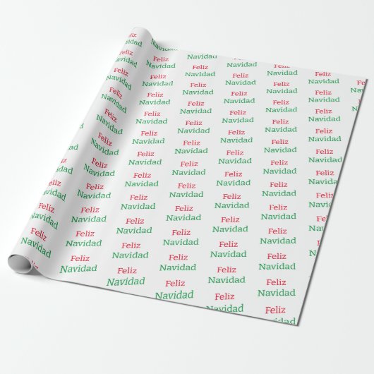 Feliz Navidad Wrapping Paper Geschenkpapier (Ungerollt)