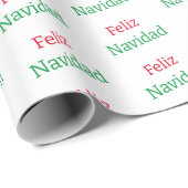 Feliz Navidad Wrapping Paper Geschenkpapier (Rolleneckpunkt)