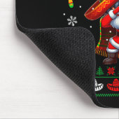 Feliz Navidad Xmas Sweater Santa Sombrero Dabbing  Mousepad (Ecke)