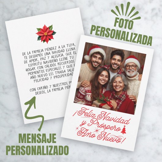 Feliz Navidad y Próspero Año Nuevo con Foto Einladung