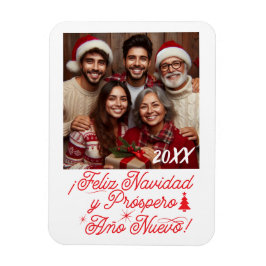 Feliz Navidad y Próspero Año Nuevo con Foto Magnet