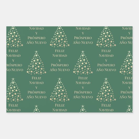 Feliz Navidad y Prospero Año Nuevo Geschenkpapier Set (Vorderseite 3)