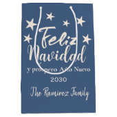 Feliz Navidad y próspero Año Nuevo Holiday Mittlere Geschenktüte (Vorderseite)