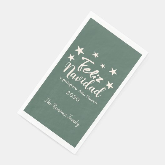 Feliz Navidad y próspero Año Nuevo Holiday Party Serviette (Ecke)