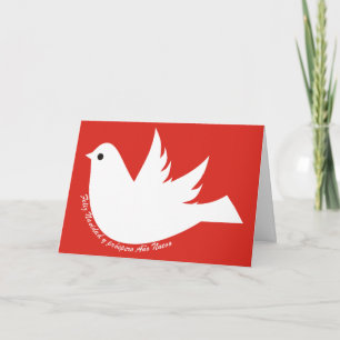 Feliz Navidad y próspero Año Nuevo Taube Feiertagskarte