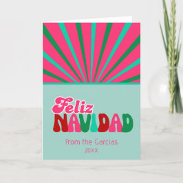 Feliz Navidad - Zollrecht außerhalb des Fotos Feiertagskarte