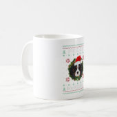 Feliz Navidog Cavalier Dog Weihnachtsmannmütze Ug Kaffeetasse (Vorderseite Links)