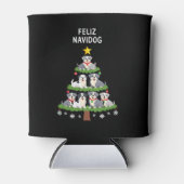 Feliz Navidog Christmas Dog T-Shirt, Funny Cute Xm Dosenkühler (Vorderseite)