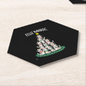 Feliz Navidog Christmas Dog T-Shirt, Funny Cute Xm Untersetzer (angewinkelt)