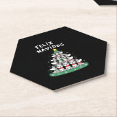 Feliz Navidog Christmas Dog T-Shirt, Funny Cute Xm Untersetzer (angewinkelt)