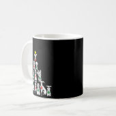 Feliz Navidog Funny Christmas Dog Cute Xmas Tree D Kaffeetasse (Vorderseite Links)