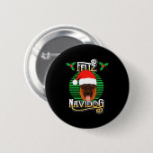 Feliz Navidog German Shepherd Dog Holiday Merry Ch Button (Vorne & Hinten)