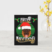 Feliz Navidog German Shepherd Dog Holiday Merry Ch Karte (Gelbe Blume)