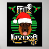 Feliz Navidog German Shepherd Dog Holiday Merry Ch Poster (Vorne)