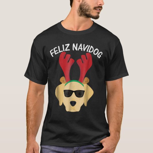 Feliz Navidog Navidad Labrador T-Shirt (Vorderseite)