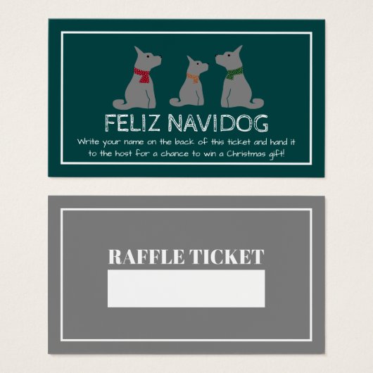 Feliz Navidog, Spanischer Weihnachtsfahrschein (Vorne & Hinten)