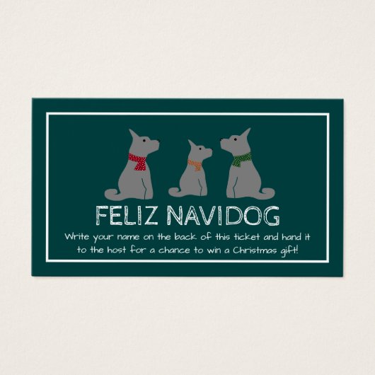 Feliz Navidog, Spanischer Weihnachtsfahrschein (Vorderseite)