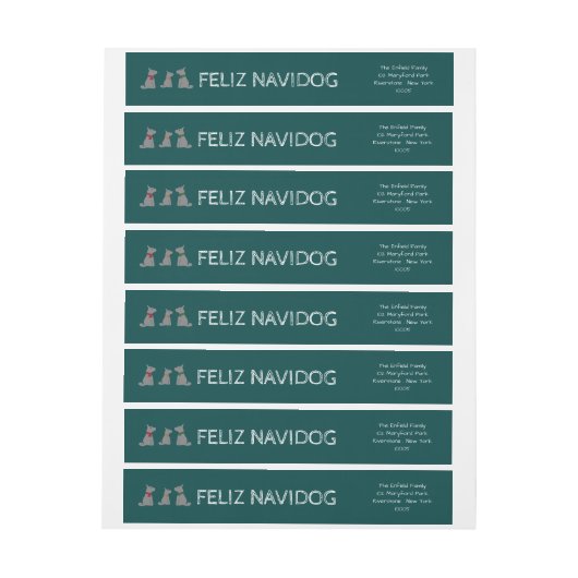 Feliz Navidog, spanischer Weihnachtsstil (Bogen)